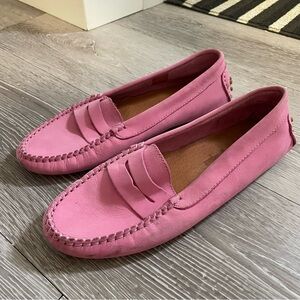 Jeffrey Campbell Pink Suede Leather Barbie Loafer Slip On Shoes Flats Size 38